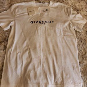 GIVENCHY Paris Logo Slim Fit White T-Shirt
